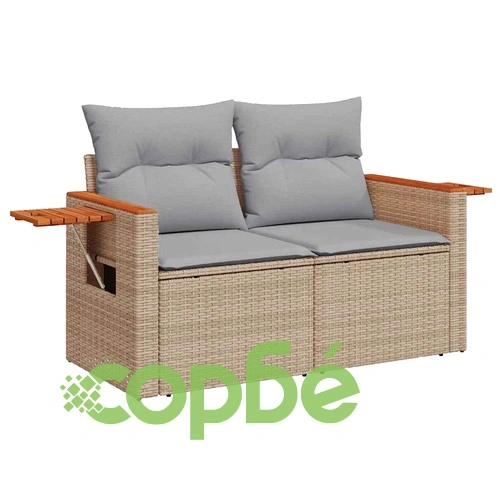 Градински комплект мебели 10 части полиратан бежово и светлосиво 90x55x71 см ➤ топ цена ➤ sorbe.bg