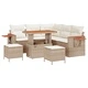 Градински комплект мебели 8 части полиратан акация бежово кремаво 90x55x71 см
