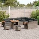 Градински комплект мебели 12 части полиратан сив 80x80x71 см