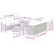 Градински комплект мебели 11 части полиротан сив 80x80x71 см