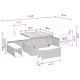 Градински комплект мебели 9 части полиратан черен 100x100x71 см