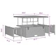 Градински комплект мебели 12 части черен полиратан акация 100x100x71 см