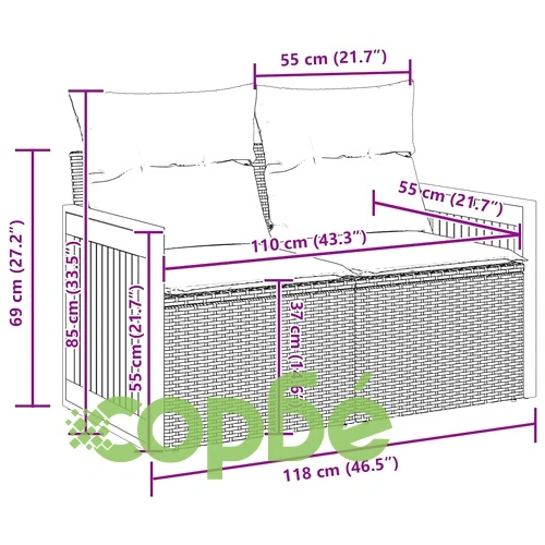 Градински комплект мебели 12 части полиратан бежово и светлосиво 80x80x71 см ➤ топ цена ➤ sorbe.bg