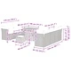 Градински комплект мебели полиратан 10 части черно и кремаво 80x80x71 см