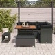 Градински диван комплект 8 части полиротан черен 100x100x71 см