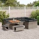 Градински комплект мебели от полиратан 12 части сив 100x100x71 см