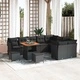 Градински комплект мебели 12 части полиратан черен 80x80x71 см