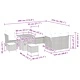 Градински комплект мебели 12 части полиратан черно и кремаво 80x80x71 см