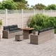 Градински комплект мебели 10 части полиратан сив 80x80x71 см