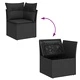 Градински комплект мебели 12 части полиратан черен 100x100x71 см