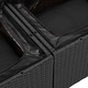 Градински комплект мебели 8 части полиратан черен 100x100x71 см