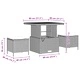 Градински комплект диван 13 части полиратан акация сив 80x80x71 см