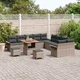 Градински комплект диван 13 части полиратан акация сив 80x80x71 см
