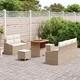 Градински комплект софа 8 части полиратан бежов крем акация 80x80x71 см