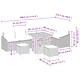 Градински комплект мебели 9 части черен полиратан акация 80x80x71 см
