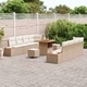 Градински модулен диван комплект 11 части полиратан бежов кремав 80x80x71 см