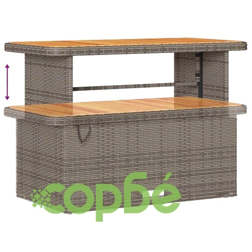 Градински диванен комплект 14 части с възглавници сив полиратан ➤ топ цена ➤ sorbe.bg