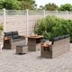 Градински комплект софа 8 части с възглавници сив полиратан 80x80x71 см