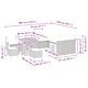 Градински комплект мебели 12 части полиратан акация бежов кремав 80x80x71 см