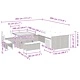 Градински комплект мебели 13 части полиратан акация сиво 100x100x71 см