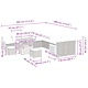 Градински комплект мебели 13 части полиратан акация 90x55x71 см сив
