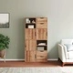 Странични шкафове ODDA 4 бр. 40x24x79 см от масивна борова дървесина