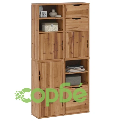 Странични шкафове ODDA 4 бр. 40x24x79 см от масивна борова дървесина ➤ топ цена ➤ sorbe.bg