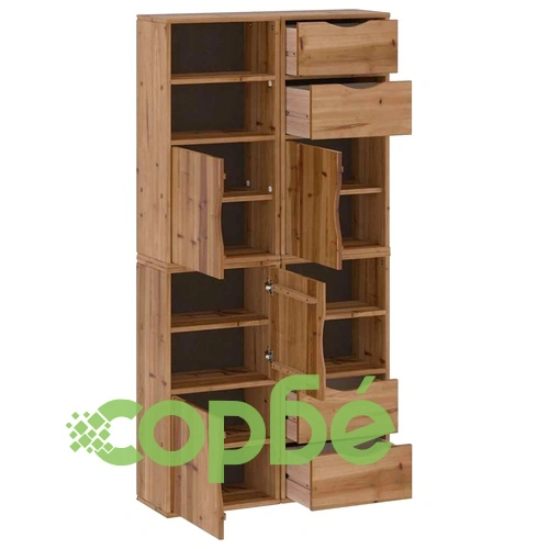 Странични шкафове ODDA 4 бр. 40x24x79 см от масивна борова дървесина ➤ топ цена ➤ sorbe.bg