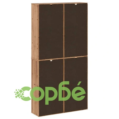 Странични шкафове ODDA 4 бр. 40x24x79 см от масивна борова дървесина ➤ топ цена ➤ sorbe.bg