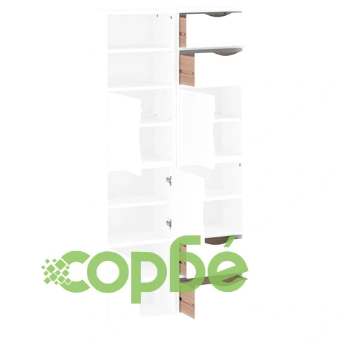 Комплект от 4 странични шкафа ODDA, бели, 40x24x79 см, от масивна борова дървесина ➤ топ цена ➤ sorbe.bg