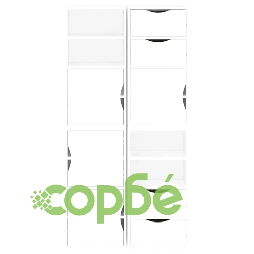 Комплект от 4 странични шкафа ODDA, бели, 40x24x79 см, от масивна борова дървесина ➤ топ цена ➤ sorbe.bg