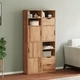 Комплект от 4 странични шкафа ODDA 40x24x79 см от масивна борова дървесина
