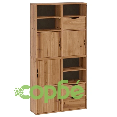 Комплект от 4 странични шкафа ODDA 40x24x79 см от масивна борова дървесина ➤ топ цена ➤ sorbe.bg