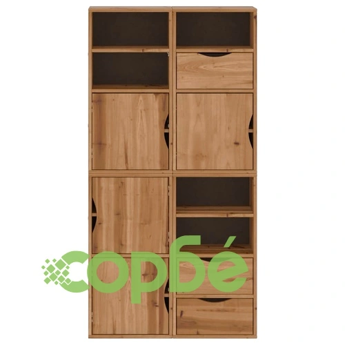 Комплект от 4 странични шкафа ODDA 40x24x79 см от масивна борова дървесина ➤ топ цена ➤ sorbe.bg