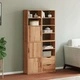 Комплект 4 бр. Странични Шкафове ODDA 40x24x79 см от Масивно Борово Дърво
