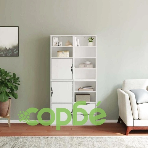 Комплект 4 бр. Странични Шкафове ODDA, Бял, 40x24x79 см, Масивно Борово Дърво ➤ топ цена ➤ sorbe.bg