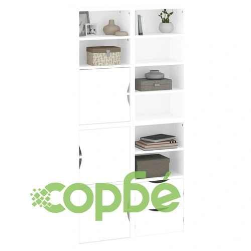 Комплект 4 бр. Странични Шкафове ODDA, Бял, 40x24x79 см, Масивно Борово Дърво ➤ топ цена ➤ sorbe.bg
