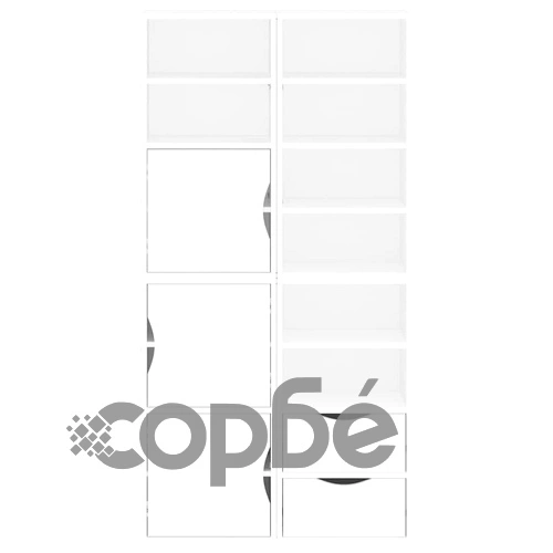 Комплект 4 бр. Странични Шкафове ODDA, Бял, 40x24x79 см, Масивно Борово Дърво ➤ топ цена ➤ sorbe.bg