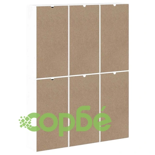 Комплект 6 бр. Странични Шкафове ODDA от Масивно Борово Дърво - Бял, 40x24x79 cm ➤ топ цена ➤ sorbe.bg