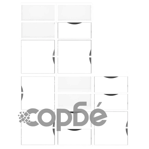 Комплект 5 Странични Шкафа ODDA от Масивна Борова Дървесина - Бял, 40x24x79 cm ➤ топ цена ➤ sorbe.bg