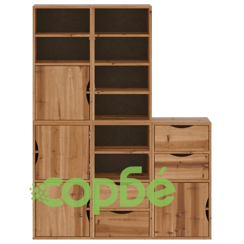 Комплект 5 бр. Странични Шкафове ODDA 40x24x79 cm от Масивно Борово Дърво ➤ топ цена ➤ sorbe.bg