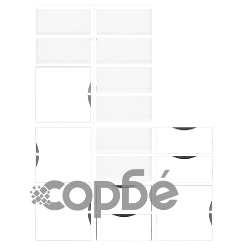 Комплект от 5 Странични Шкафа ODDA, Бял, 40x24x79 см, от Масивна Борова Дървесина ➤ топ цена ➤ sorbe.bg