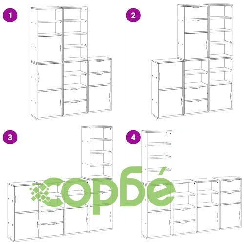 Комплект от 5 Странични Шкафа ODDA, Бял, 40x24x79 см, от Масивна Борова Дървесина ➤ топ цена ➤ sorbe.bg