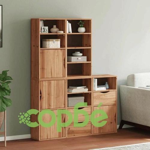 Комплект 5 странични шкафа ODDA 40x24x79 cm от масивна борова дървесина ➤ топ цена ➤ sorbe.bg