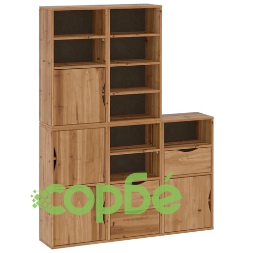 Комплект 5 странични шкафа ODDA 40x24x79 cm от масивна борова дървесина ➤ топ цена ➤ sorbe.bg