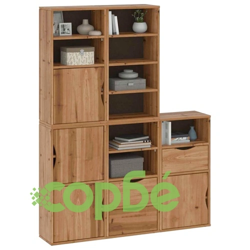 Комплект 5 странични шкафа ODDA 40x24x79 cm от масивна борова дървесина ➤ топ цена ➤ sorbe.bg