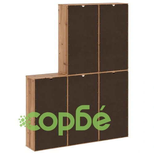 Комплект 5 странични шкафа ODDA 40x24x79 cm от масивна борова дървесина ➤ топ цена ➤ sorbe.bg