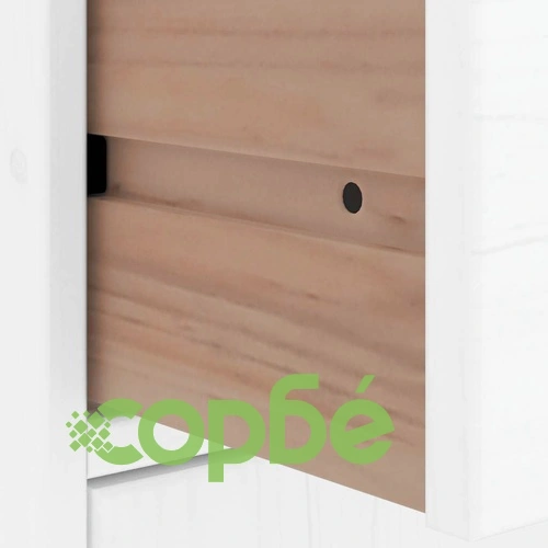 Комплект 5 бр. Странични Шкафове ODDA от Масивно Борово Дърво - Бял, 40x24x79 cm ➤ топ цена ➤ sorbe.bg