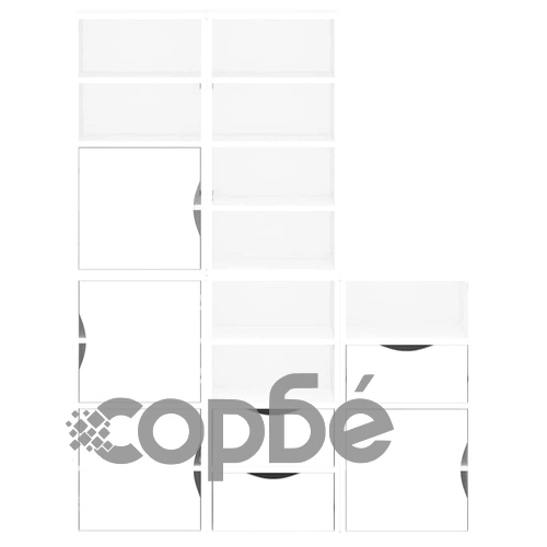 Комплект 5 бр. Странични Шкафове ODDA от Масивно Борово Дърво - Бял, 40x24x79 cm ➤ топ цена ➤ sorbe.bg