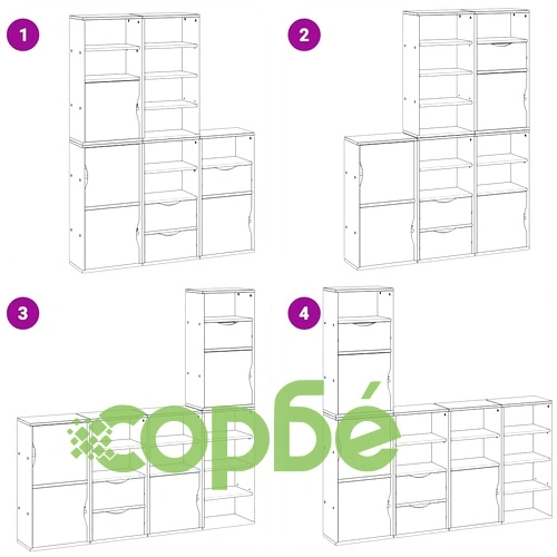 Комплект 5 бр. Странични Шкафове ODDA от Масивно Борово Дърво - Бял, 40x24x79 cm ➤ топ цена ➤ sorbe.bg